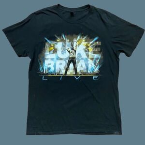 Luke Byran Live Concert Tour Black Cotton T-Shirt Cotton Men's Size Large